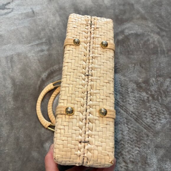 RODO Italy Vintage Woven Straw Basket Handbag - RARE - Picture 7 of 7
